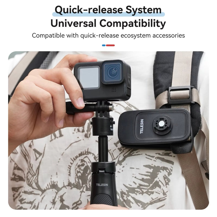 TELESIN Mini Selfie Stick Quick Release Tripod 15-40cm Adjustable Bracket For Sports Camera, S1-MNP-02