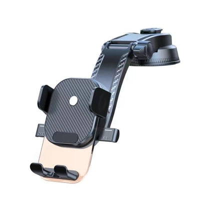 Car Suction Cup Dashboard Automatic Lock Mobile Phone Holder, Glossy Telescopic Base, Glossy Waterfall Base, Brushed Telescopic Base, Brushed Waterfall Base, Black Air Outlet, Orange Air Outlet, Black Telescopic, Orange Telescopic, Black Waterfall     ...