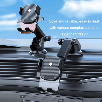 Car Suction Cup Dashboard Automatic Lock Mobile Phone Holder, Glossy Telescopic Base, Glossy Waterfall Base, Brushed Telescopic Base, Brushed Waterfall Base, Black Air Outlet, Orange Air Outlet, Black Telescopic, Orange Telescopic, Black Waterfall     ...