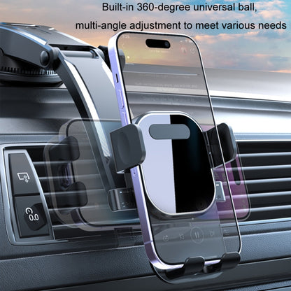 Car Suction Cup Dashboard Automatic Lock Mobile Phone Holder, Glossy Telescopic Base, Glossy Waterfall Base, Brushed Telescopic Base, Brushed Waterfall Base, Black Air Outlet, Orange Air Outlet, Black Telescopic, Orange Telescopic, Black Waterfall     ...