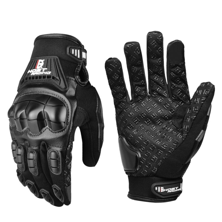 GHOST RACING Motorcycle Riding Anti-fall Breathable Rubber Shell Touch Screen Gloves, M, L, XL