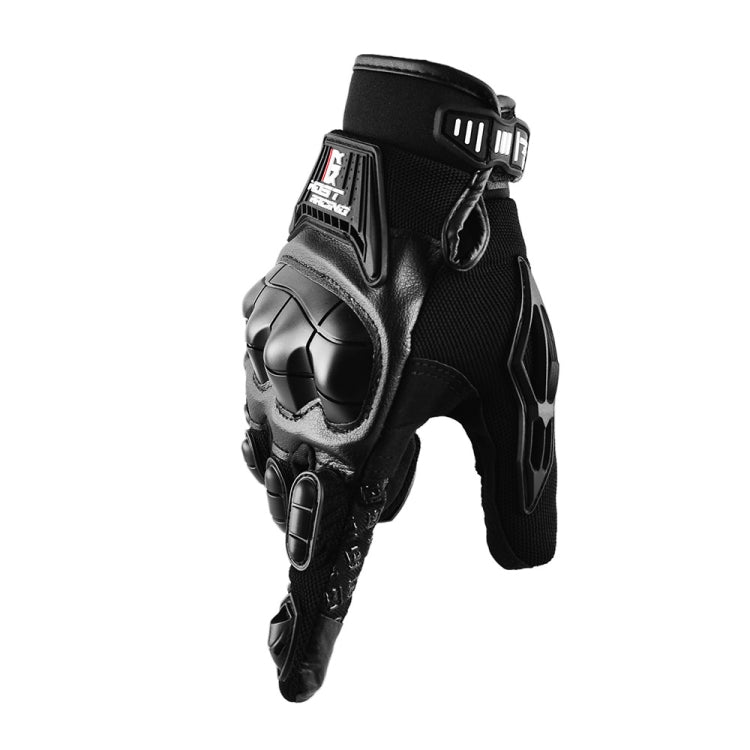 GHOST RACING Motorcycle Riding Anti-fall Breathable Rubber Shell Touch Screen Gloves, M, L, XL
