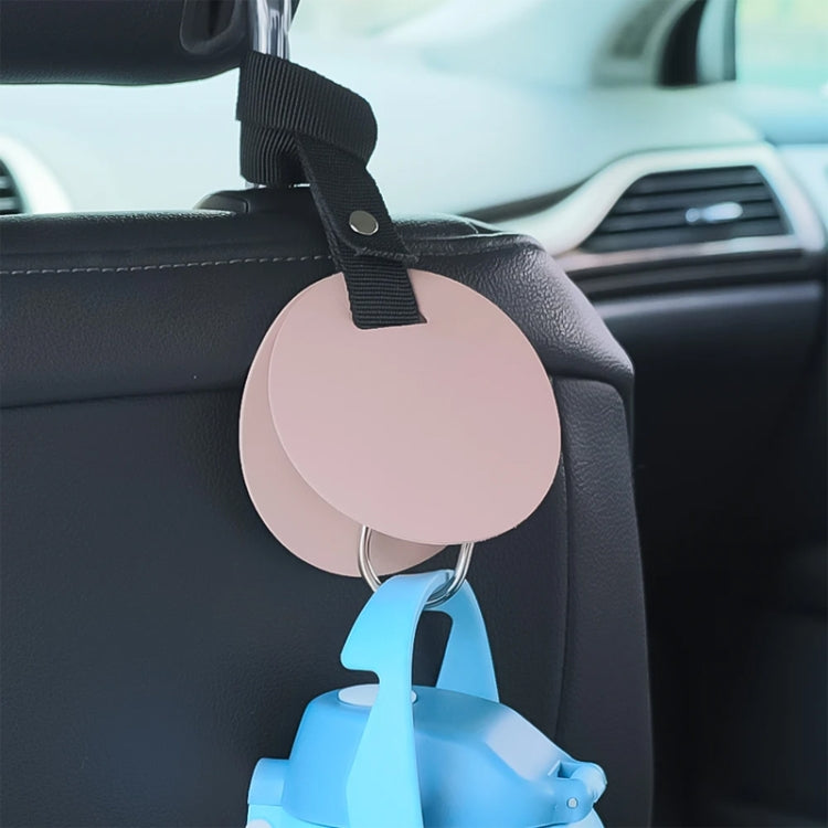 2pcs Concealed Car Seatback Leather Storage Hooks
