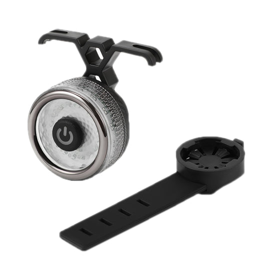 Round Bicycle Intelligent Induction Brake Taillight Night Riding Warning Light, Dual Bracket Model