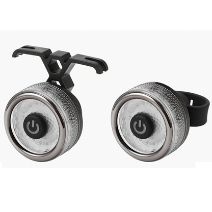 Round Bicycle Intelligent Induction Brake Taillight Night Riding Warning Light, Dual Bracket Model