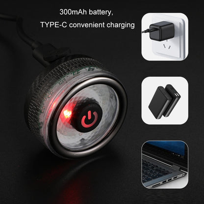 Round Bicycle Intelligent Induction Brake Taillight Night Riding Warning Light, Dual Bracket Model