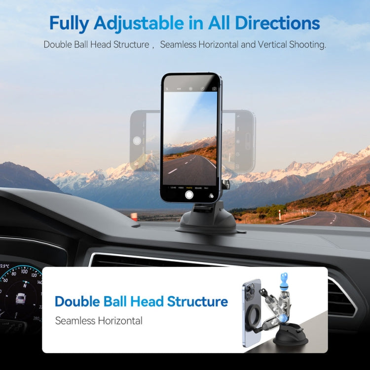 TELESIN Magnetic Suction Car Phone Mount 360 Degree Rotation Phone Holder, TELESIN Magnetic Holder