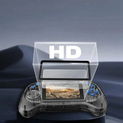 Q8 Handheld Game Console 3.0 Inch Screen Support TV Connection Built In 800 Games, Singles Transparent Gray