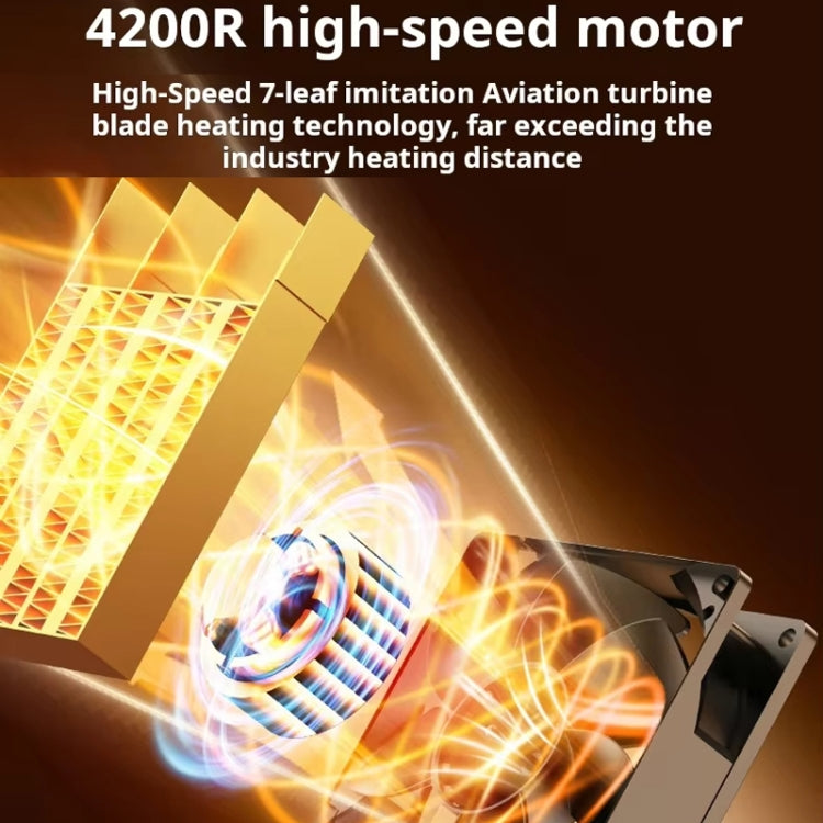 E03 Desktop PTC Heater Dynamic Flame Light Warmer, US Plug, EU Plug, UK Plug