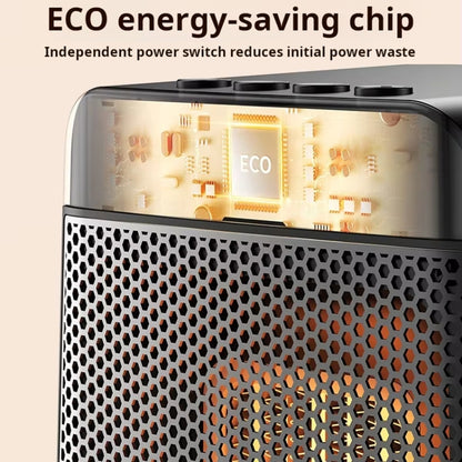 E03 Desktop PTC Heater Dynamic Flame Light Warmer, US Plug, EU Plug, UK Plug