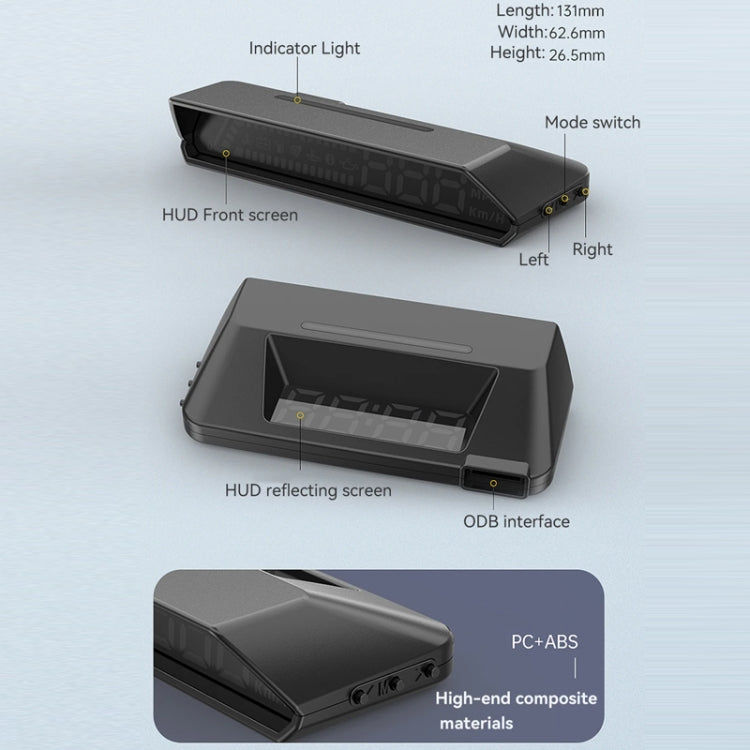 Head-up Display OBD Multi-function Vehicle Instrument Oil Temperature Gearbox Monitoring Screen