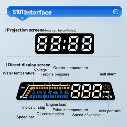 Head-up Display OBD Multi-function Vehicle Instrument Oil Temperature Gearbox Monitoring Screen