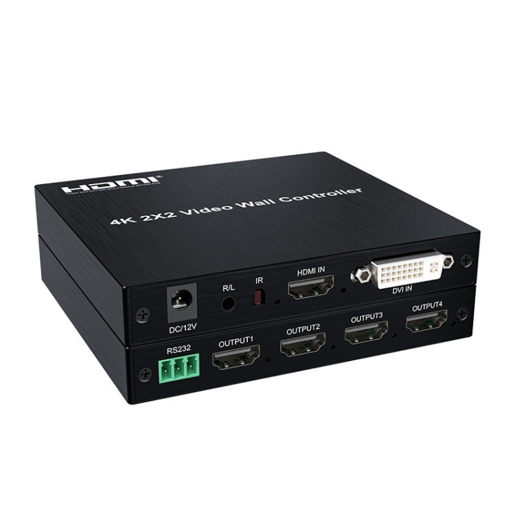 4K 2x2 HDMI Video HD Splice Support HDMI / DVI Input 4CH HDMI Output, 4K With US Plug, 4K With EU Plug, 4K With UK Plug