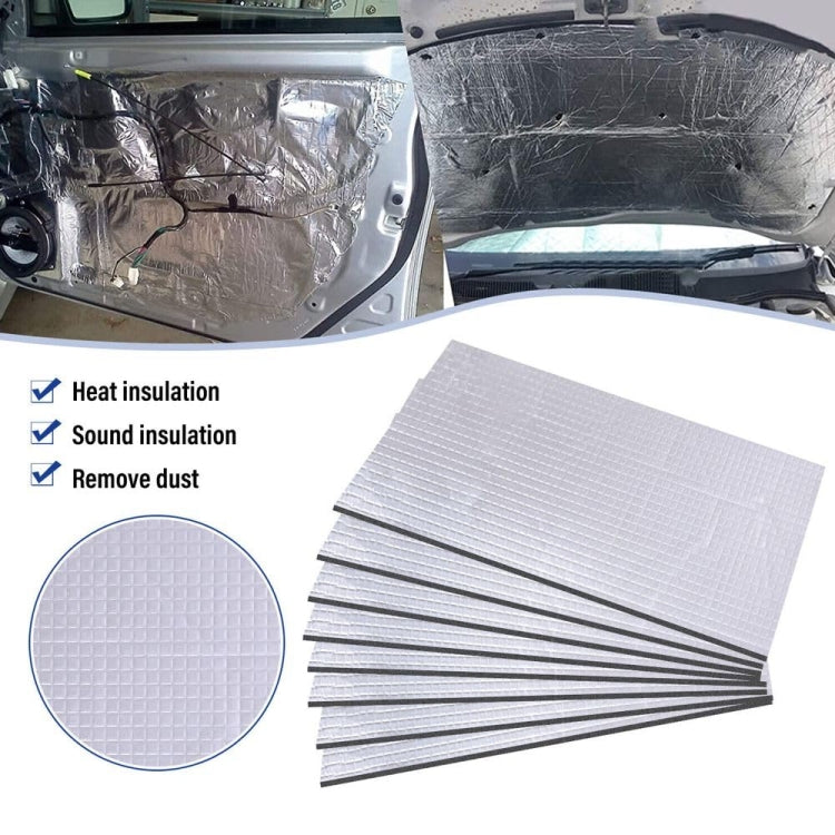 Car Thick Aluminum Foil Hood Heat And Sound Insulation Pad, 250x180x5mm, 250x180x10mm, 400x250x5mm, 400x250x10mm