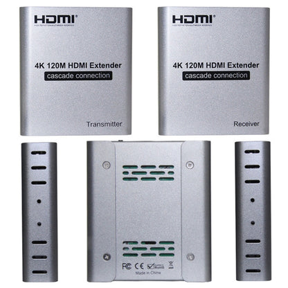 HDMI Single Cable 120m Transmitter / Receiver Extender 4K HD Transmitter, US Plug, UK Plug, EU Plug