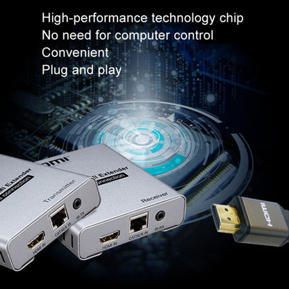 HDMI Single Cable 120m Transmitter / Receiver Extender 4K HD Transmitter, US Plug, UK Plug, EU Plug
