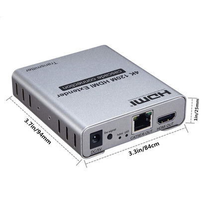 HDMI Single Cable 120m Transmitter / Receiver Extender 4K HD Transmitter, US Plug, UK Plug, EU Plug