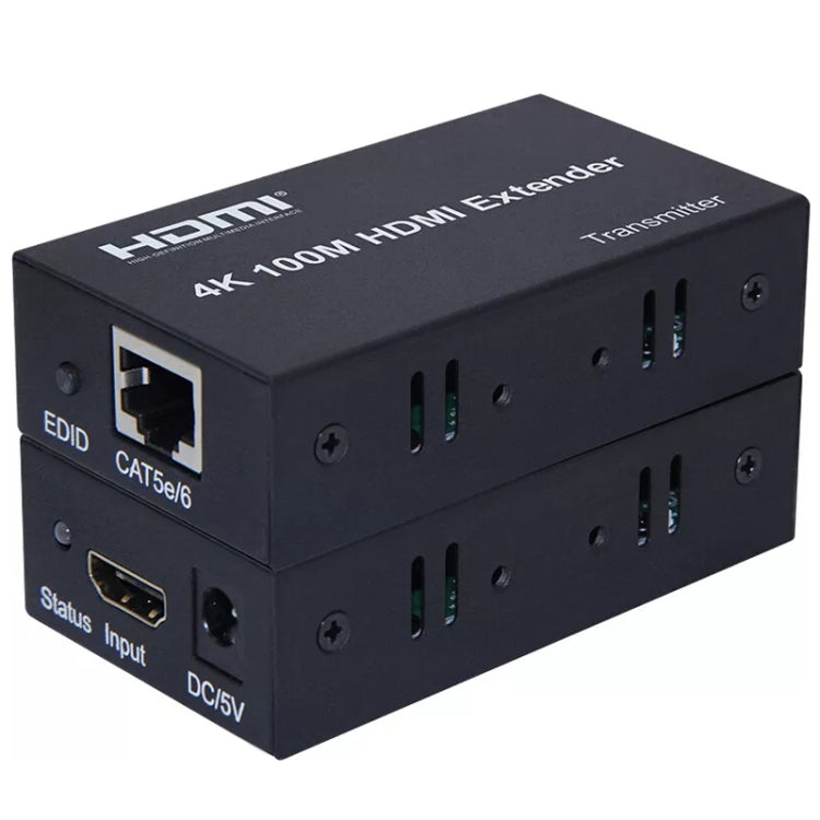 HDMI To RJ45 Single Ethernet Cable 100m Extender 4K HD Cable Signal Amplifier, US Plug, UK Plug, EU Plug