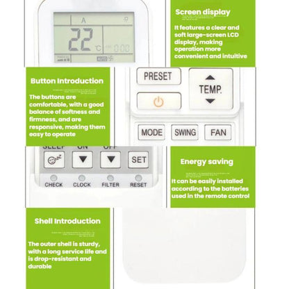 For Toshiba DZ-01 English Central Air Conditioning Heating & Cooling Remote Control, DZ-01