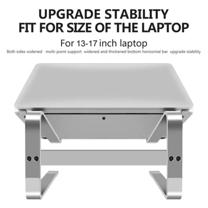 Desktop Aluminum Alloy Heightened Heat Dissipation Laptops Stand, for 13-17 inch