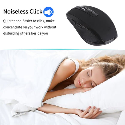 6-Keys Type-C/USB-C Laptop Office Game Silent Wireless Mouse, E27 Black