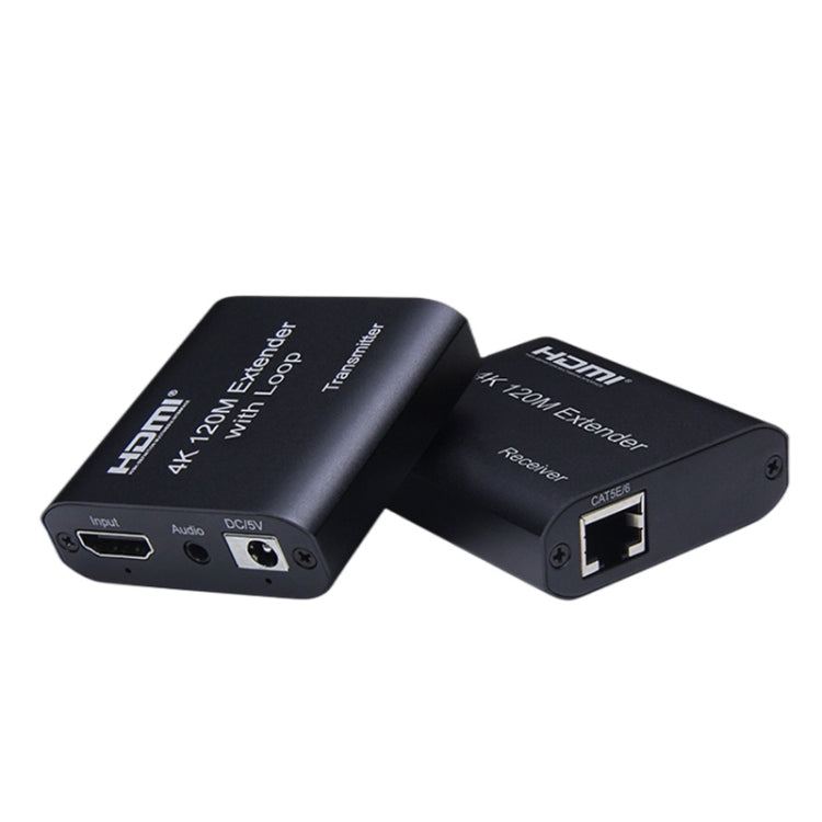 HDMI To RJ45 120m Single Network Cable 4K HD Network Extender, Receiver+Transmitter, US Plug, UK Plug, EU Plug
