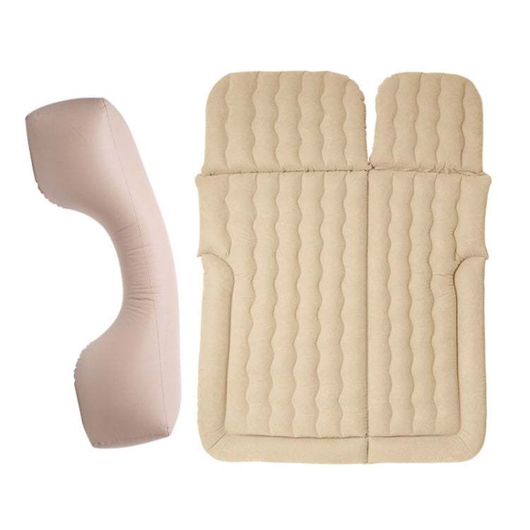 Inflatable Mattress For Car Travel SUV Rear Seat/Trunk, Black, Beige, Gray, Black Dual-purpose Long Pier, Beige Dual-purpose Long Pier, Gray Dual-purpose Long Pier, Black Dual-purpose Square Pier, Beige Dual-purpose Square Pier