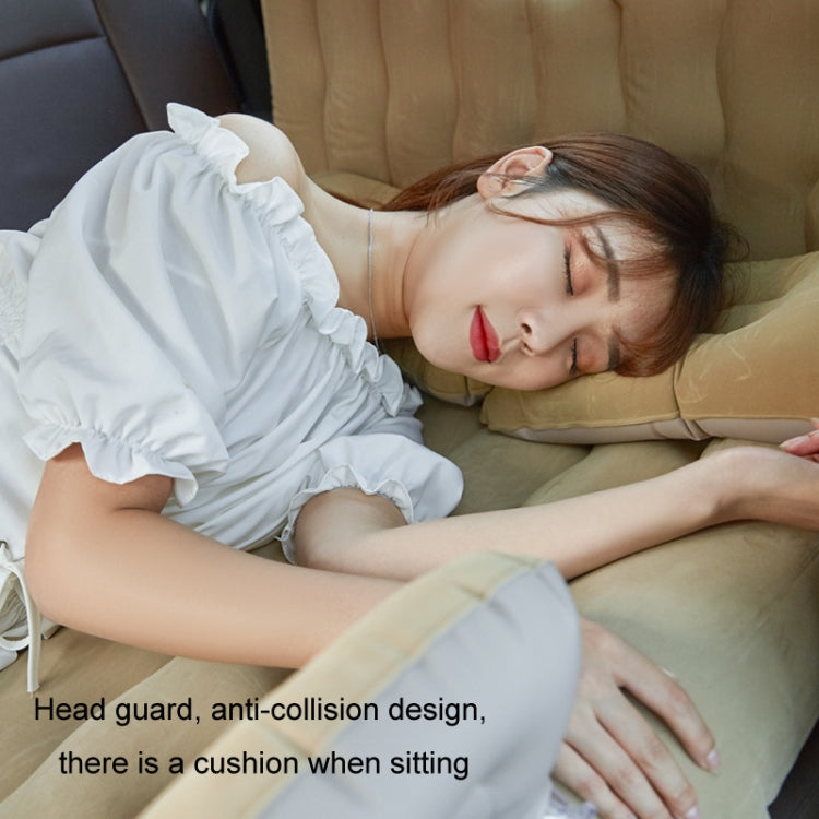 Inflatable Mattress For Car Travel SUV Rear Seat/Trunk, Black, Beige, Gray, Black Dual-purpose Long Pier, Beige Dual-purpose Long Pier, Gray Dual-purpose Long Pier, Black Dual-purpose Square Pier, Beige Dual-purpose Square Pier