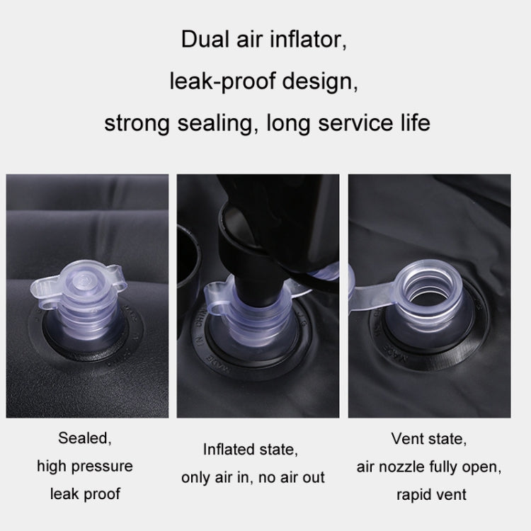 Inflatable Mattress For Car Travel SUV Rear Seat/Trunk, Black, Beige, Gray, Black Dual-purpose Long Pier, Beige Dual-purpose Long Pier, Gray Dual-purpose Long Pier, Black Dual-purpose Square Pier, Beige Dual-purpose Square Pier