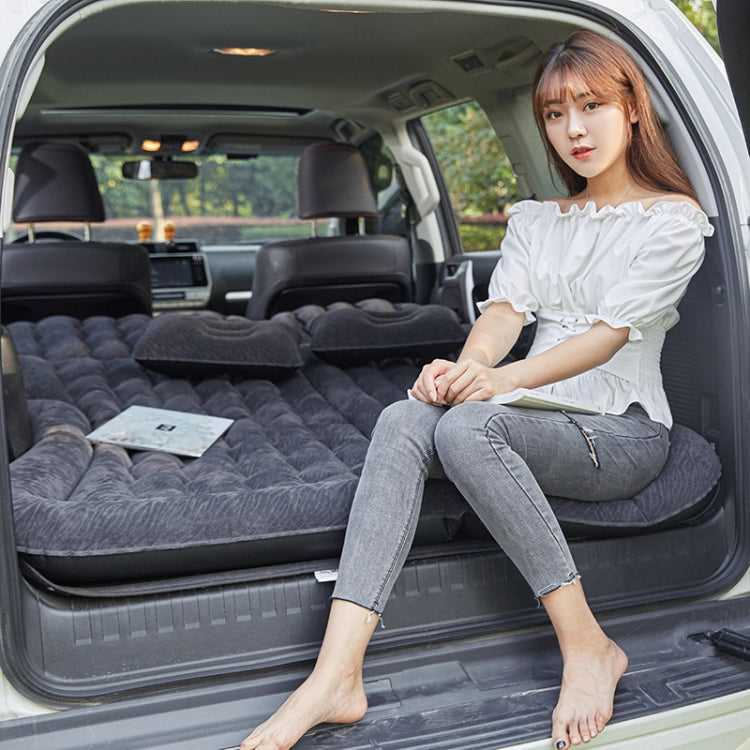 Inflatable Mattress For Car Travel SUV Rear Seat/Trunk, Black, Beige, Gray, Black Dual-purpose Long Pier, Beige Dual-purpose Long Pier, Gray Dual-purpose Long Pier, Black Dual-purpose Square Pier, Beige Dual-purpose Square Pier