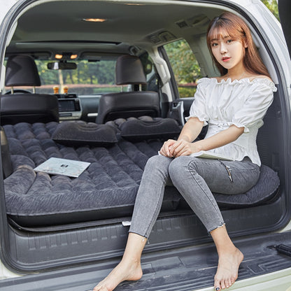 Inflatable Mattress For Car Travel SUV Rear Seat/Trunk, Black, Beige, Gray, Black Dual-purpose Long Pier, Beige Dual-purpose Long Pier, Gray Dual-purpose Long Pier, Black Dual-purpose Square Pier, Beige Dual-purpose Square Pier