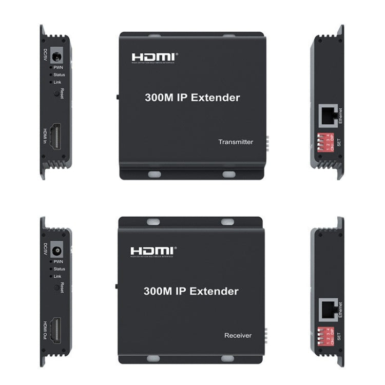 300m IP HDMI Extender HD Video Transmission, Transmitter + Receiver, US Plug, UK Plug, EU Plug