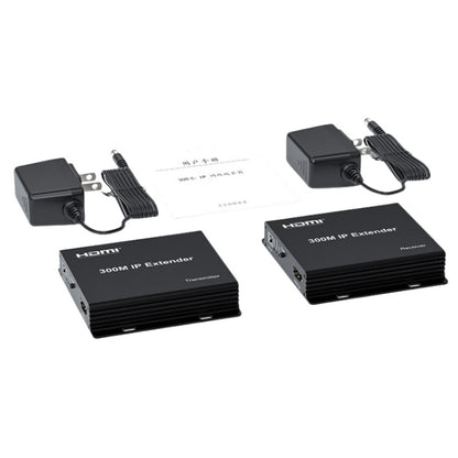 300m IP HDMI Extender HD Video Transmission, Transmitter + Receiver, US Plug, UK Plug, EU Plug