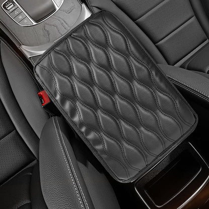 Car Armrest Box Leather Storage Heightening Pad