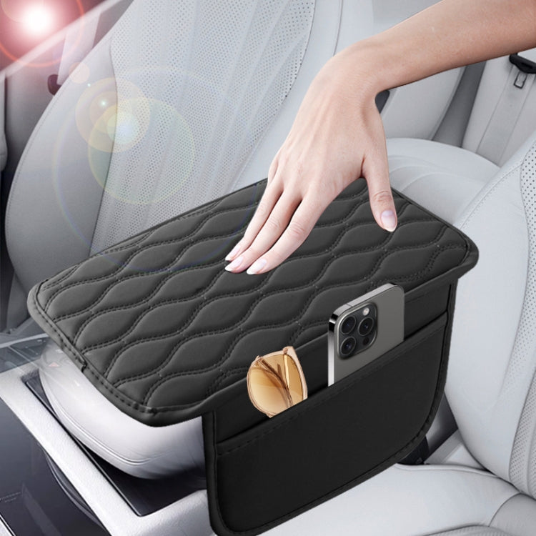Car Armrest Box Leather Storage Heightening Pad