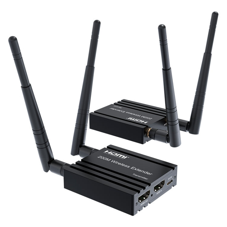 200m Wireless HDMI Extender Signal Amplifier, Transmitter+Receiver, 200M