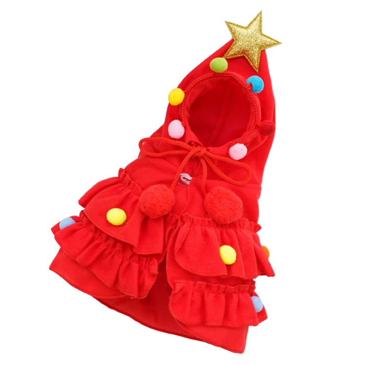 Fall Winter Christmas Pet Clothes Cloak Pet Cape Shawl Dog Transfiguration, M-For 2.5-5kg, L-For 5-7.5kg, S-For 1.5-2.5kg
