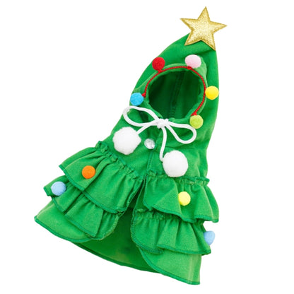 Fall Winter Christmas Pet Clothes Cloak Pet Cape Shawl Dog Transfiguration, M-For 2.5-5kg, L-For 5-7.5kg, S-For 1.5-2.5kg