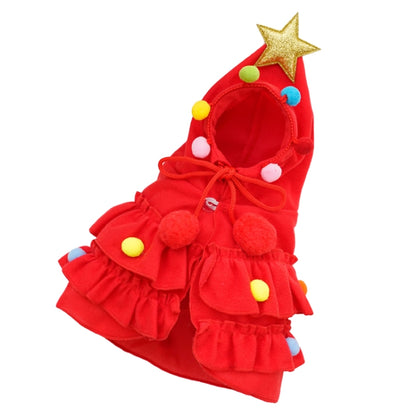 Fall Winter Christmas Pet Clothes Cloak Pet Cape Shawl Dog Transfiguration, M-For 2.5-5kg, L-For 5-7.5kg, S-For 1.5-2.5kg