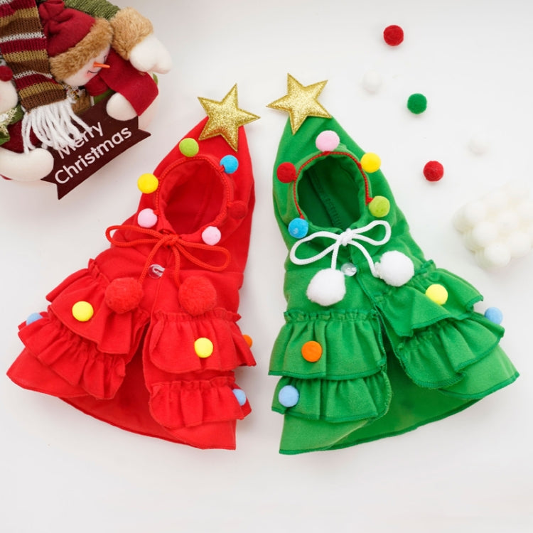 Fall Winter Christmas Pet Clothes Cloak Pet Cape Shawl Dog Transfiguration, M-For 2.5-5kg, L-For 5-7.5kg, S-For 1.5-2.5kg