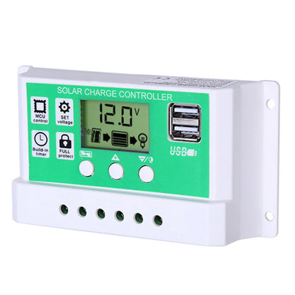 12V PWM Solar Cell Panel Charger Controller Lithium-ion Lead-acid Battery Solar Controller, 10A, 20A, 30A, 40A, 50A, 60A, 100A