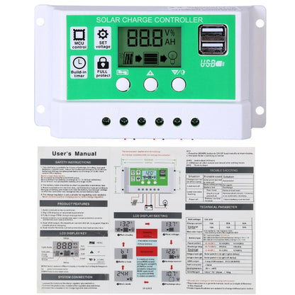 12V PWM Solar Cell Panel Charger Controller Lithium-ion Lead-acid Battery Solar Controller, 10A, 20A, 30A, 40A, 50A, 60A, 100A