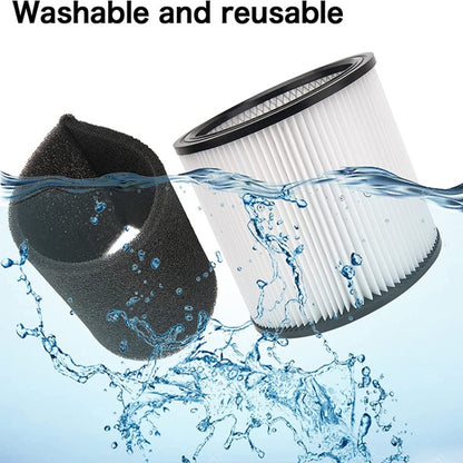 For Shop-Vac 90350 90304 90333 Vacuum Cleaner Accessories, 1 Filter+1 Foam Filter