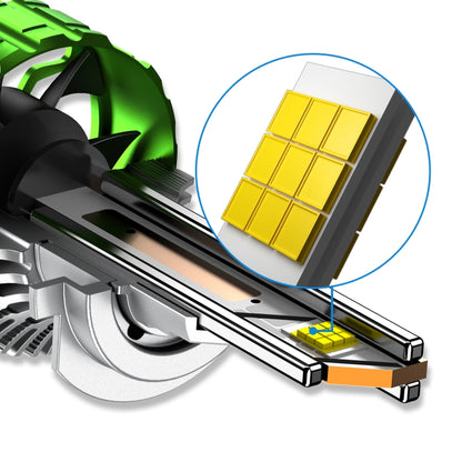 Pair 100W LED Double Copper Tube Aluminum Alloy Waterproof Car Headlight, 9005, 9006, 9012, H1, H4, H7, H11