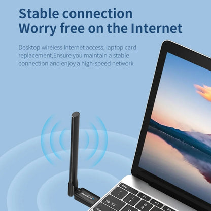 COMFAST CF-940F  300Mbps WiFi6 USB Adapter 2.4GHz WiFi Antena Wireless Network Card, CF-940F