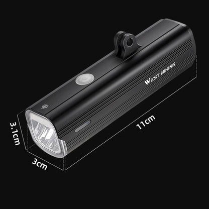 WEST BIKING Bicycle High Lumen Type-C Aluminum Alloy Headlight, Light Without Holder, Light + Aluminum Alloy Computer Holder, Light + Carbon Fiber Integrated Handlebar Computer Holder, Light + Aluminum Alloy Integrated Handlebar Computer Holder