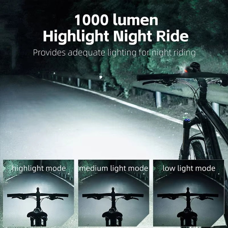 WEST BIKING Bicycle High Lumen Type-C Aluminum Alloy Headlight, Light Without Holder, Light + Aluminum Alloy Computer Holder, Light + Carbon Fiber Integrated Handlebar Computer Holder, Light + Aluminum Alloy Integrated Handlebar Computer Holder