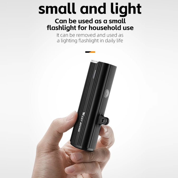 WEST BIKING Bicycle High Lumen Type-C Aluminum Alloy Headlight, Light Without Holder, Light + Aluminum Alloy Computer Holder, Light + Carbon Fiber Integrated Handlebar Computer Holder, Light + Aluminum Alloy Integrated Handlebar Computer Holder