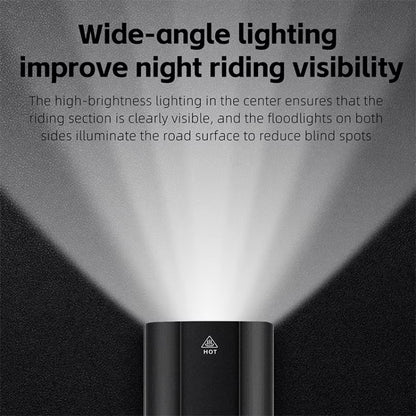 WEST BIKING Bicycle High Lumen Type-C Aluminum Alloy Headlight, Light Without Holder, Light + Aluminum Alloy Computer Holder, Light + Carbon Fiber Integrated Handlebar Computer Holder, Light + Aluminum Alloy Integrated Handlebar Computer Holder