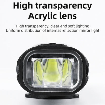ESLNF Mountain Bike Headlight Waterproof Aluminum USB Charging Road Bike Light Cycling Gear, Bike Headlight